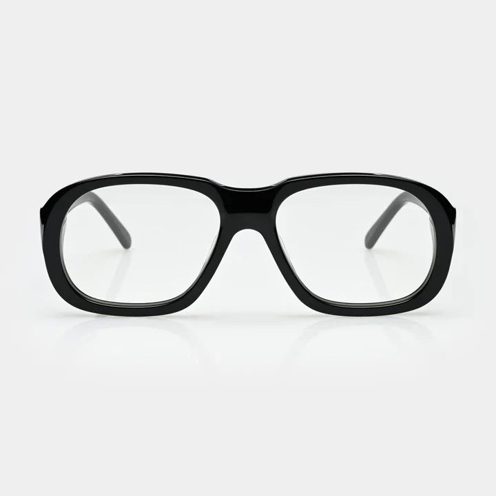 Mazamio Delon Sunglasses - Black with Clear Tint