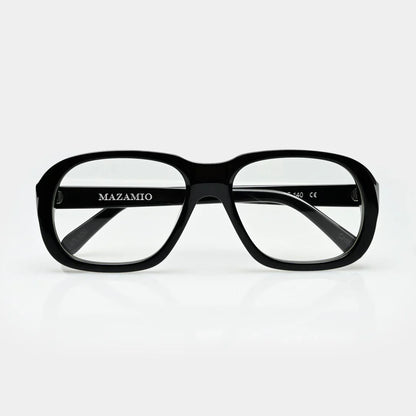 Mazamio Delon Sunglasses - Black with Clear Tint