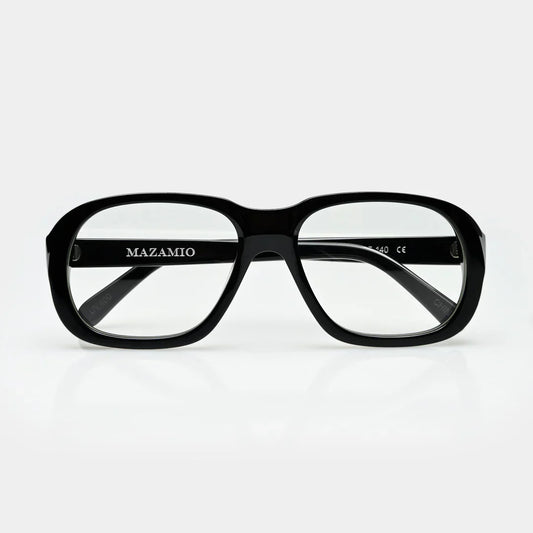 Mazamio Delon Sunglasses - Black with Clear Tint