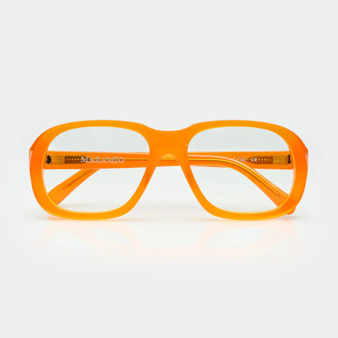 Mazamio Delon Sunglasses - Light Orange with Clear Tint