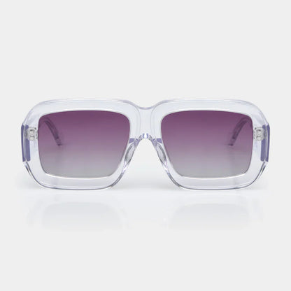 Mazamio Sunglasses - Transparent with Purple Gradient Tint